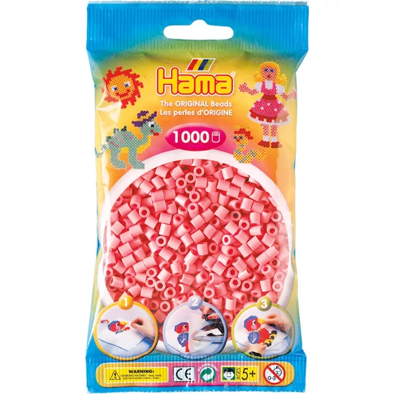 Hama 1000 db-os vasalható gyöngy rózsaszín 207-06