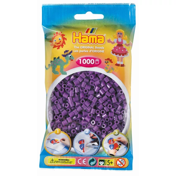 Hama 1000 db-os vasalható gyöngy lila 207-07