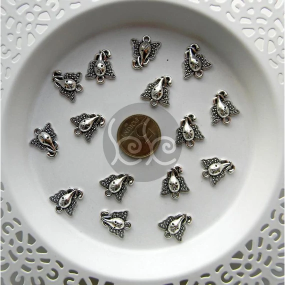 Ezüst elefánt fej medál 14x15 mm