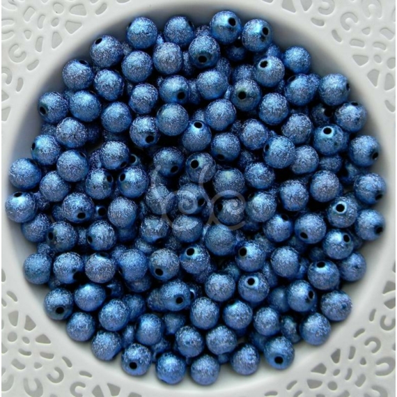 Kék akril gyöngy 10 mm (20 db)