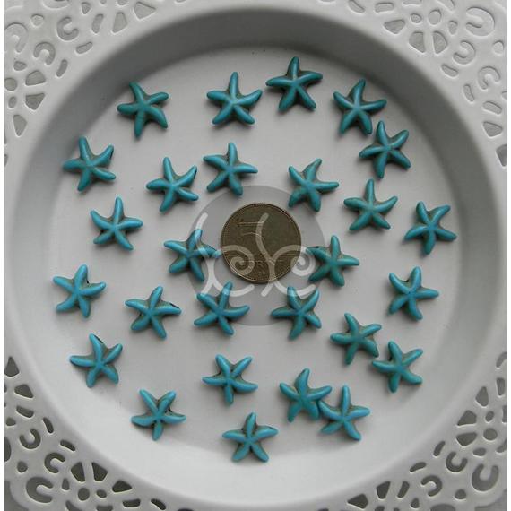 Kék ásvány csillag gyöngy 1,3x1,3 mm