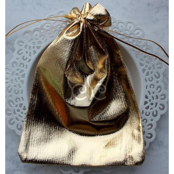 Arany csillogós tasak 13x18 cm