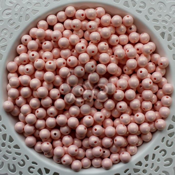 Pasztell rózsaszín akril gyöngy csomag 8 mm (20 db)
