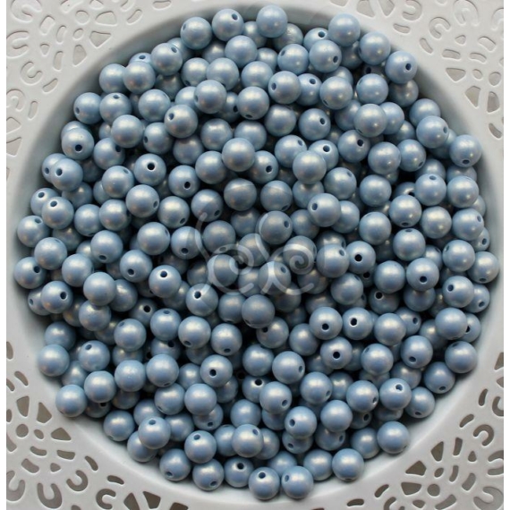 Pasztell kék akril gyöngy csomag 8 mm (20 db)