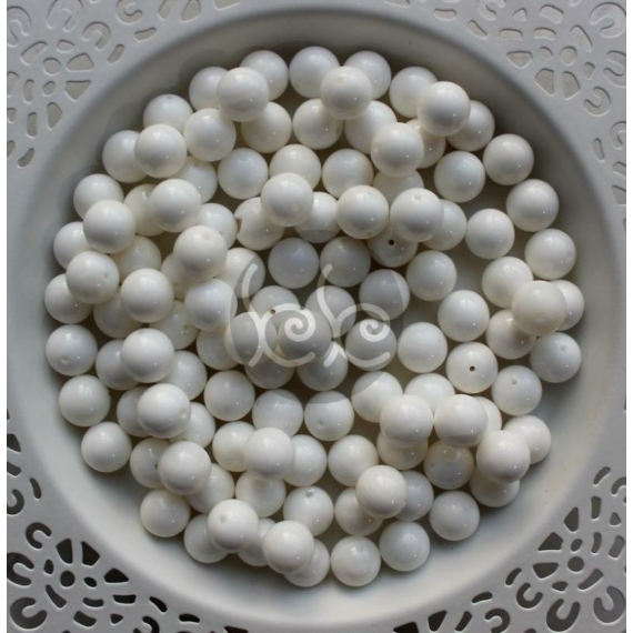 Fehér kagylóhéj gyöngy 10 mm