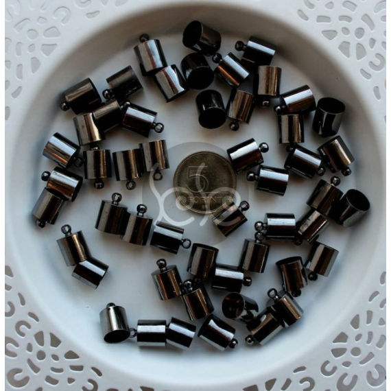 Fekete végzáró kupak 9x13 mm