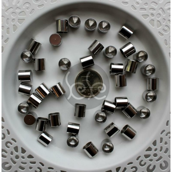 Rozsdamentes acél fül nélküli végzáró kupak 9x9 mm