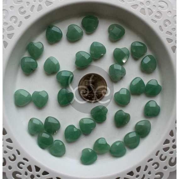 Zöld aventurin szív ásványgyöngy