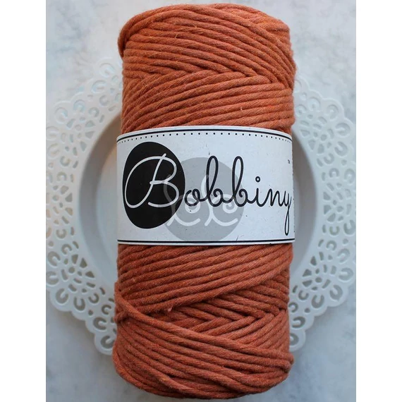 Bobbiny terrakotta makramé fonal 3 mm (100 m)