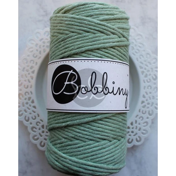 Bobbiny eucalyptus zöld makramé fonal 3 mm (100 m)