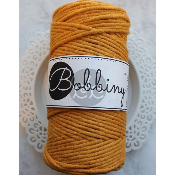 Bobbiny mustard (mustár) makramé fonal 3 mm (100 m)