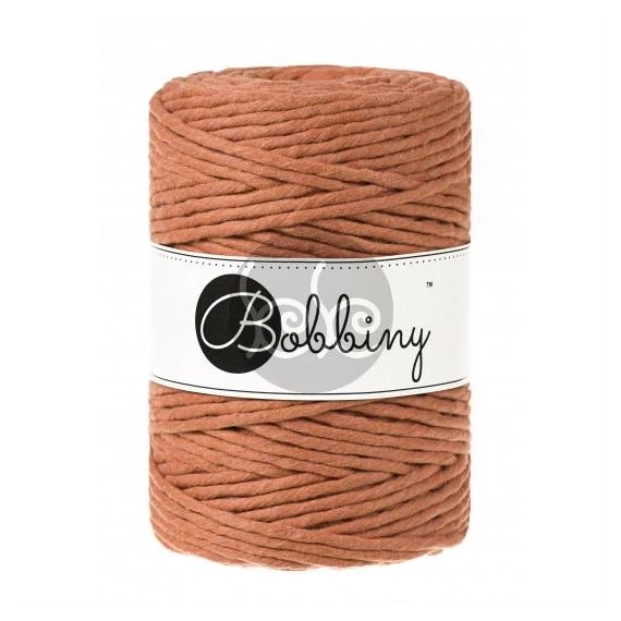 Bobbiny terrakotta makramé fonal 5 mm (100 m)