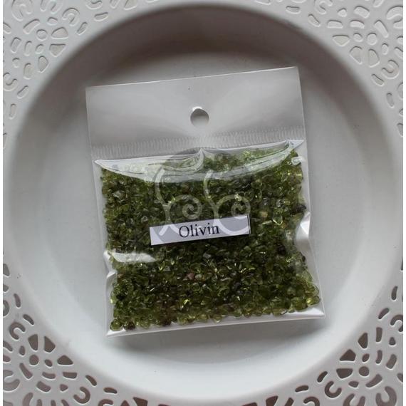 Olivin dobcsiszolat csomag 1-5 mm 50 g