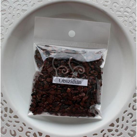 Mahagóni obszidián dobcsiszolat csomag 1-5 mm 50 g