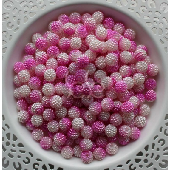 Magenta-rózsaszín akril shamballa 10 mm
