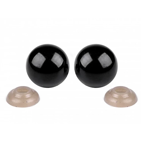 14 mm-es fekete biztonsági szem (pár)