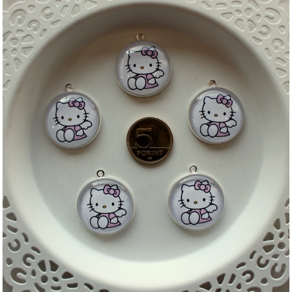 Szárnyas Hello Kitty medál 25 mm 