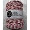 Bobbiny csíkos PASTEL PINK makramé fonal 5 mm (100 m)