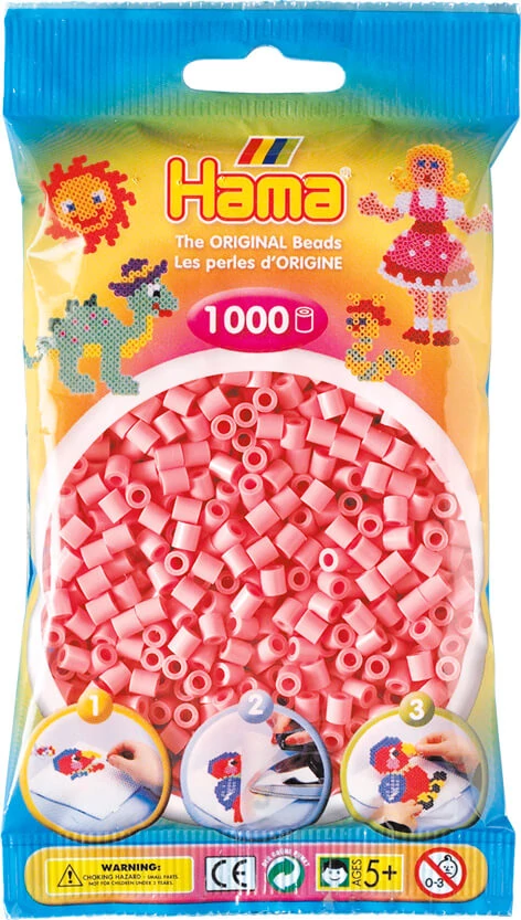 Hama 1000 db-os vasalható gyöngy rózsaszín 207-06