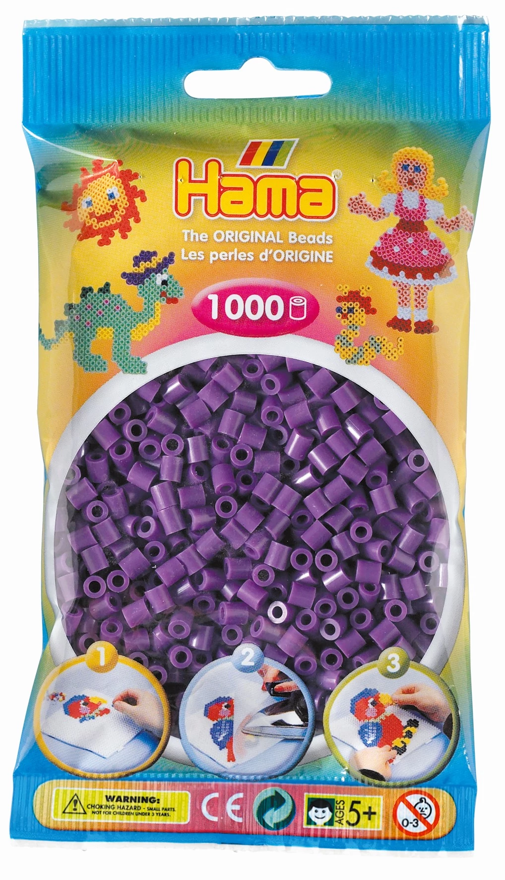 Hama 1000 db-os vasalható gyöngy lila 207-07