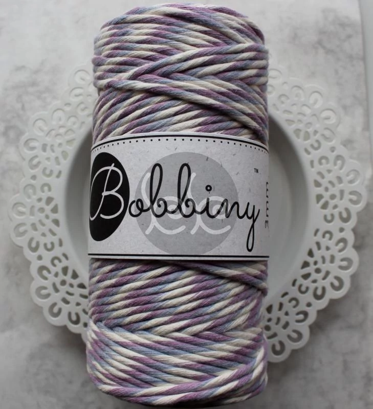 Bobbiny csíkos IRIS makramé fonal 3 mm (100 m)