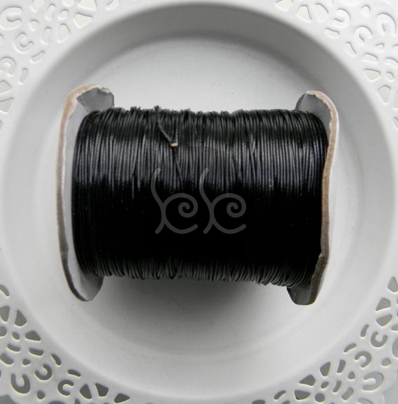 Fekete viaszolt szál 0.5 mm