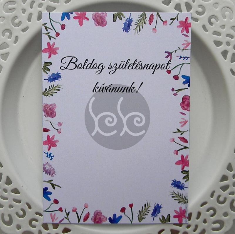 BOLDOG SZÜLETÉSNAPOT KÍVÁNUNK kísérőkártya