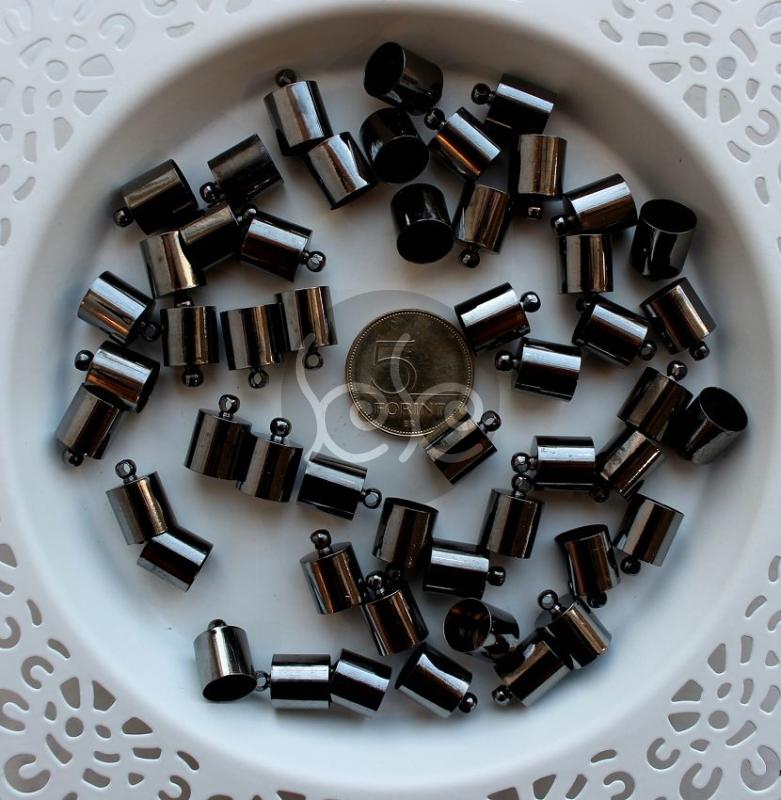 Fekete végzáró kupak 9x13 mm