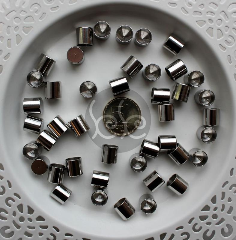 Rozsdamentes acél fül nélküli végzáró kupak 9x9 mm