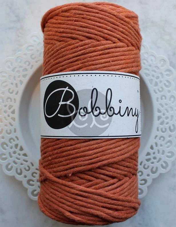 Bobbiny terrakotta makramé fonal 3 mm (100 m)