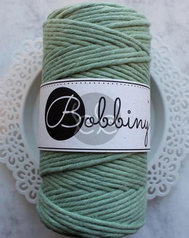 Bobbiny eucalyptus zöld makramé fonal 3 mm (100 m)