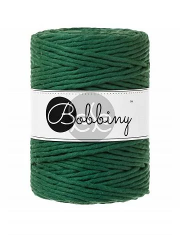 Bobbiny PINE GREEN (fenyő zöld) makramé fonal 5 mm (100 m)