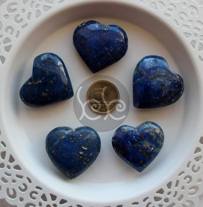 Lápisz lazuli szív ásvány marokkő 3-4 cm