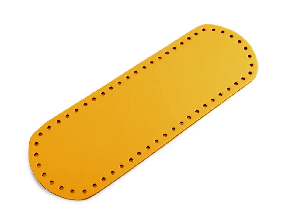 Mustársárga ökobőr táska alap 10x30 cm